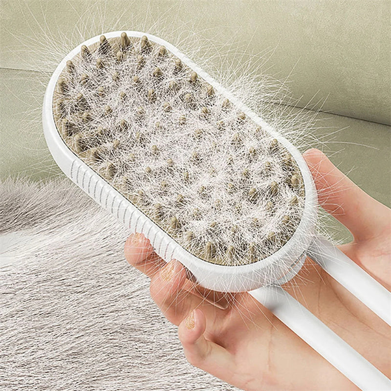3-in-1 Electric Steamy Pet Grooming Brush
